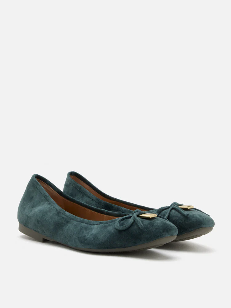 Daria Accented Suede Bow Flats - Image 10