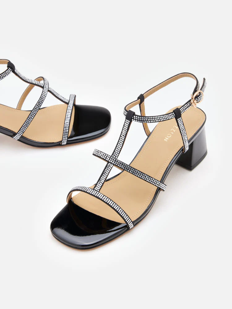 Rumi Crystal Embellished Strappy Sandal Heels - Image 10