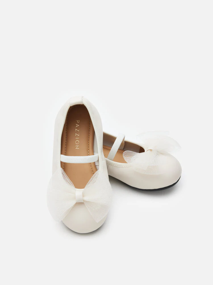 Mini Kylie Tulle Bow Mary Janes - Image 3