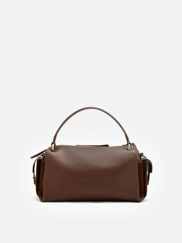 Sevila Suede Leather Satchel - Image 8