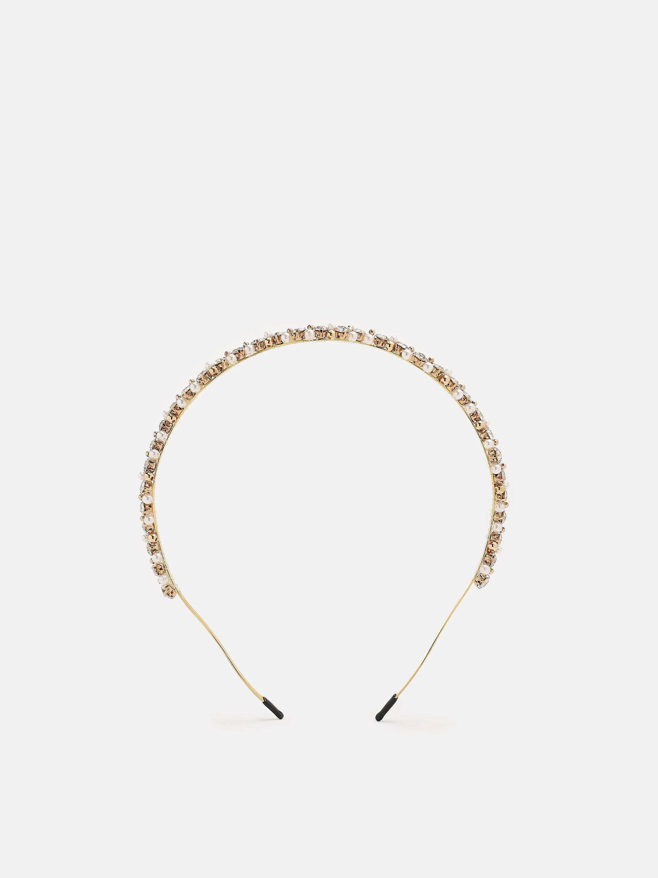 Nicola Diamante Hair Band With Pearls - Image 3