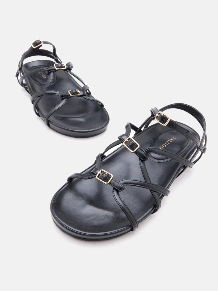 Anica Metallic Cross-Strap Comfort Sandals - Image 11