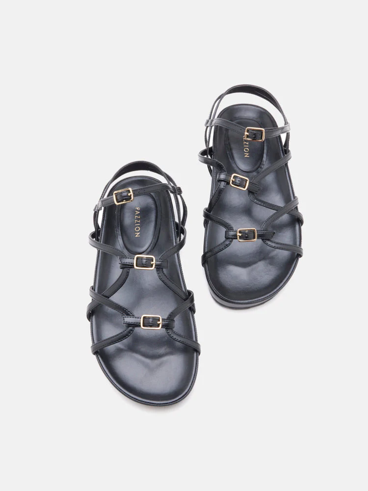 Anica Metallic Cross-Strap Comfort Sandals - Image 13
