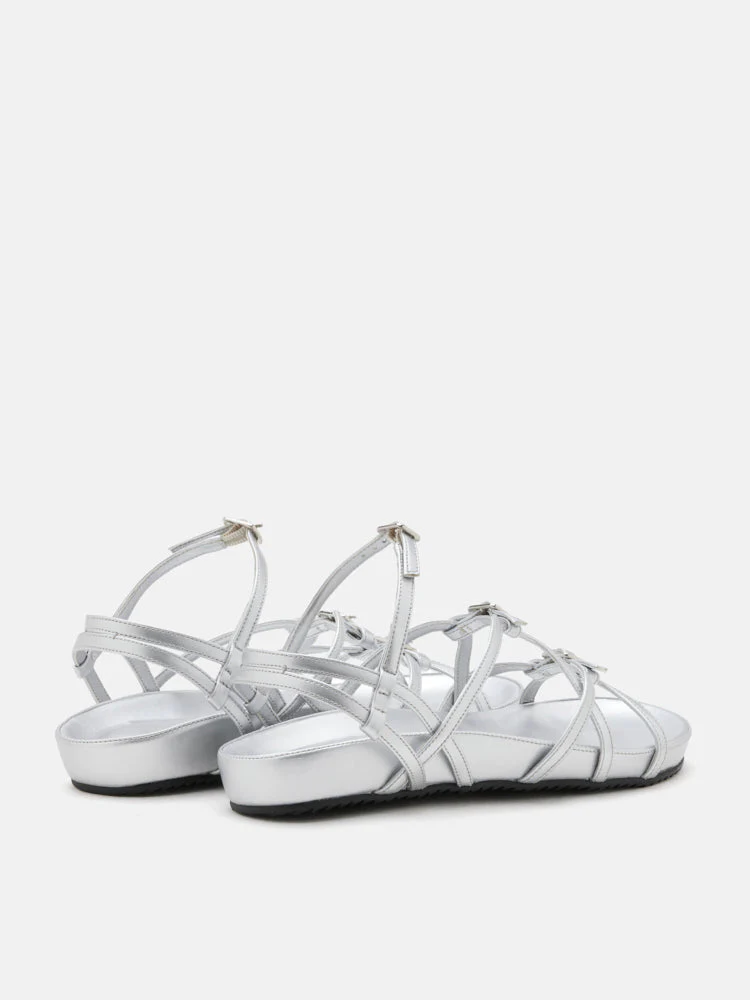 Anica Metallic Cross-Strap Comfort Sandals - Image 7