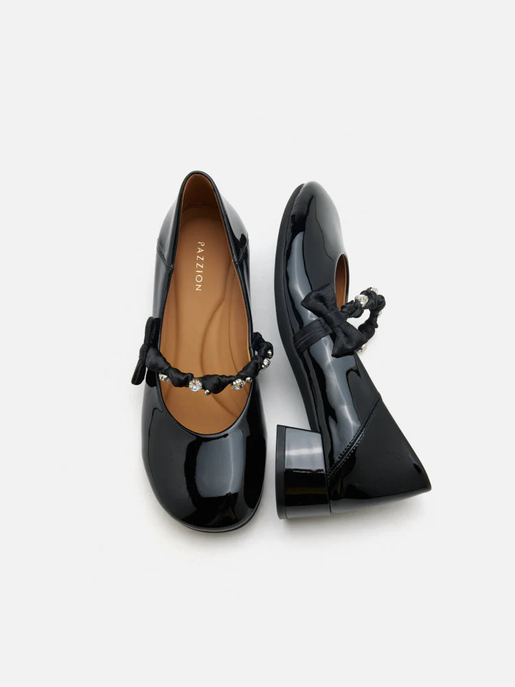 Ellettra Braided Strap MaryJane Heels - Image 11
