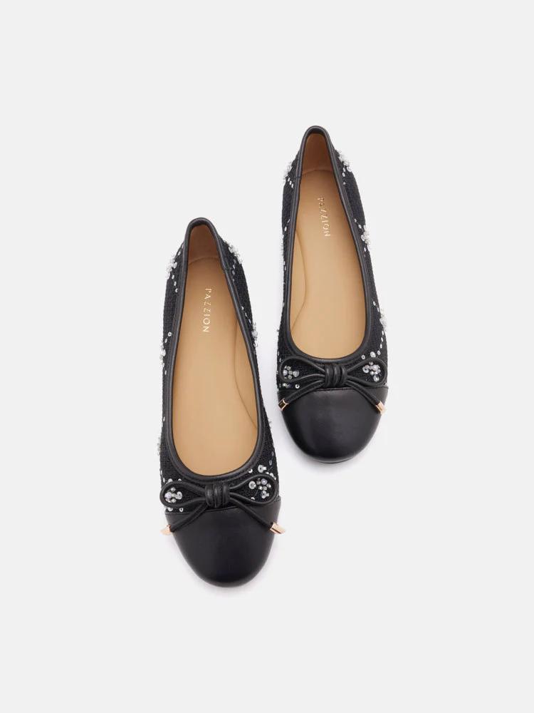 Heather Embellished Bow Ballet Flats - Image 14