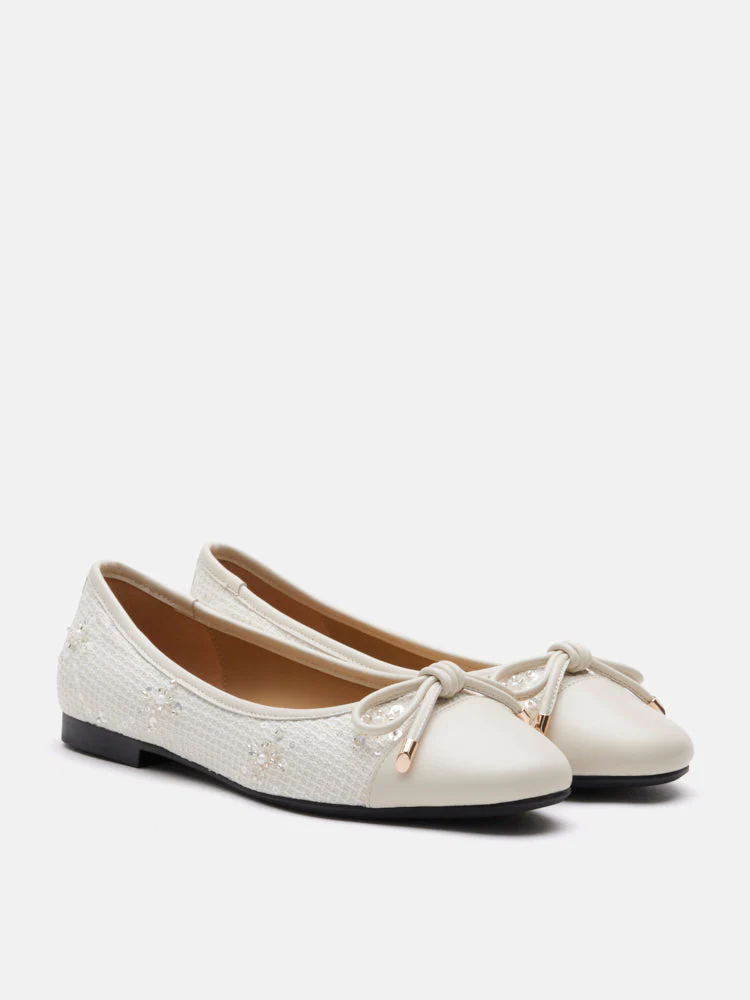 Heather Embellished Bow Ballet Flats - Image 3