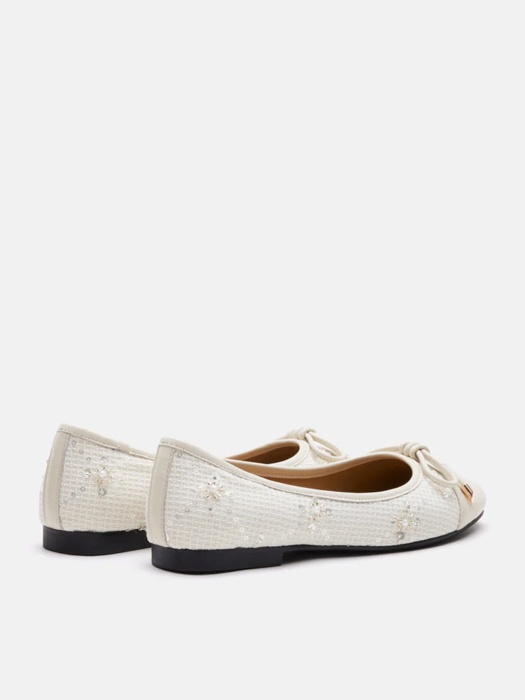 Heather Embellished Bow Ballet Flats - Image 7
