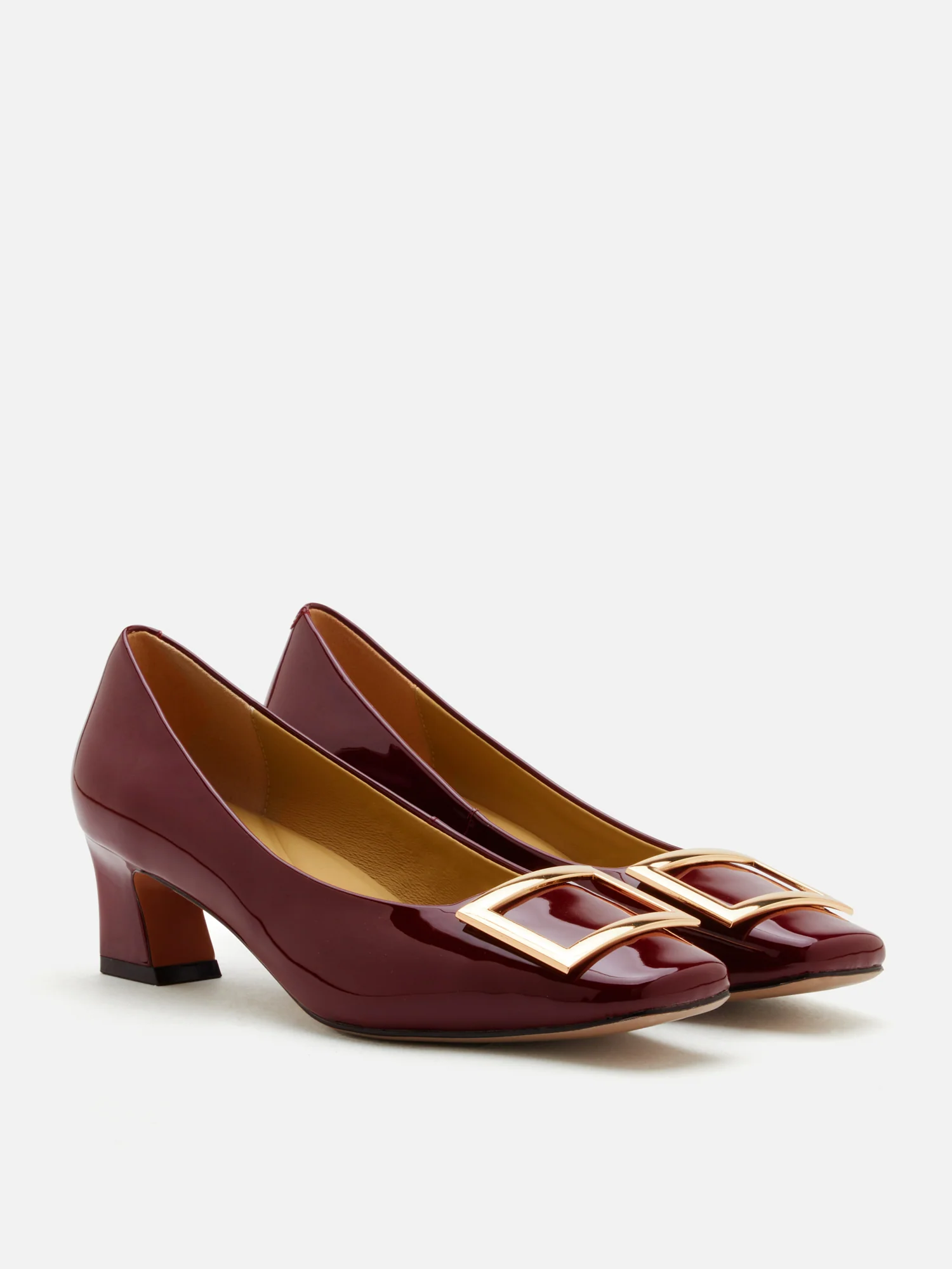Yvette Buckle Square-Toe Pump Heels - Image 3